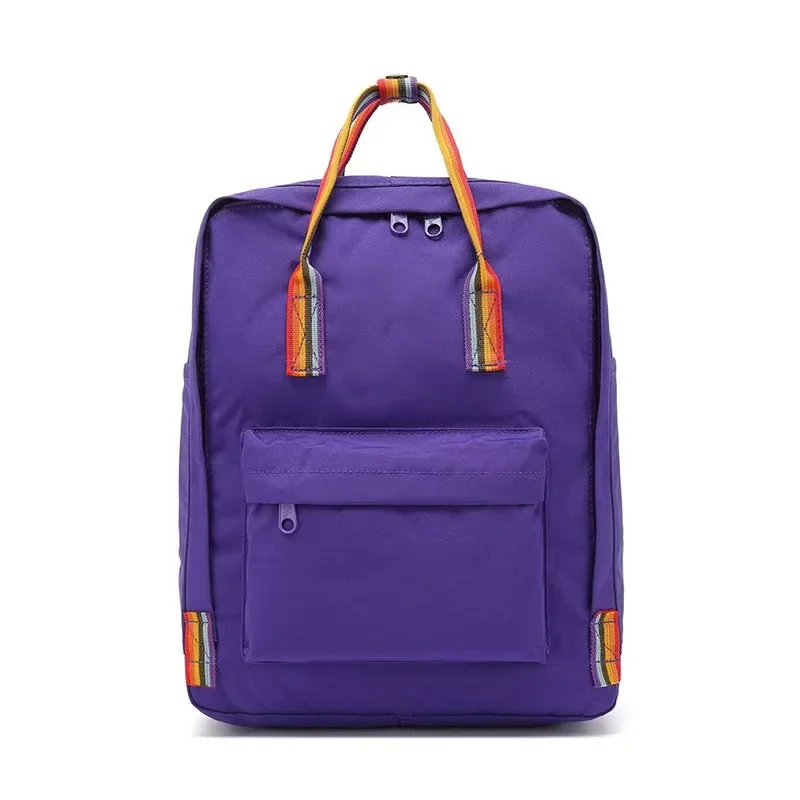 حقيبة ظهر كاجوال للطلاب للسفر مقاومة للماء حقيبة كمبيوتر للسيدات حقيبة كتف مزدوجة للترفيه بلون نقي من ألياف البوليستر #5