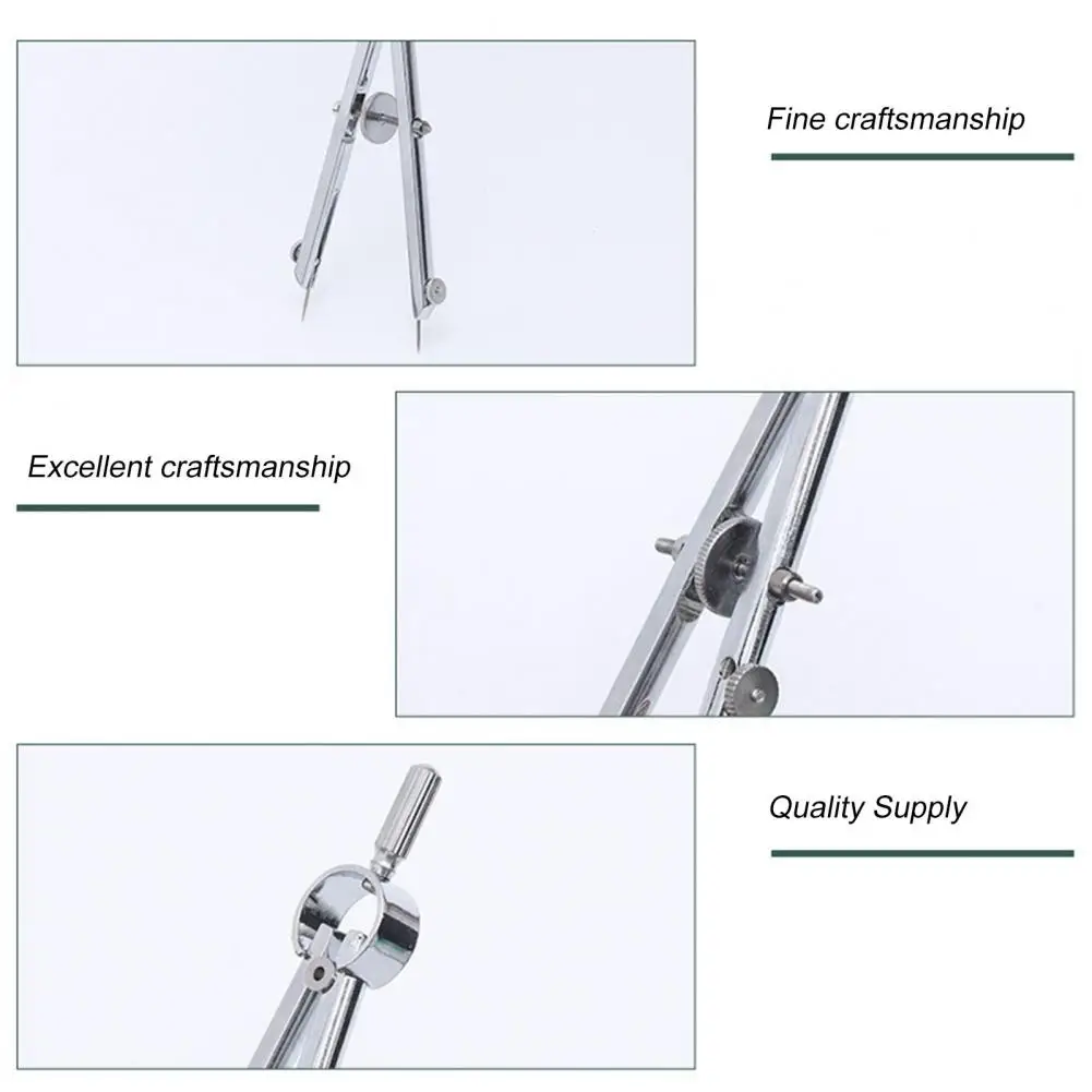 11cm Metal Spring-Type Caliper Divider Multifunction Bow Compass Divider Geometry Drafting Engineering Drawing Architecture Tool