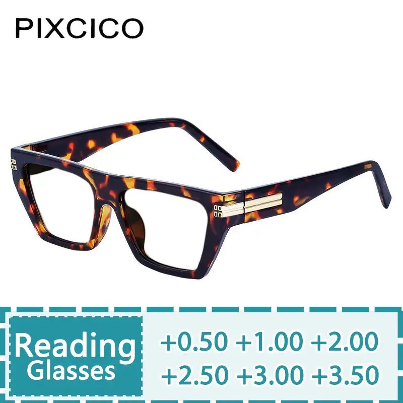 R56650 Brand Design Fashion Reading Glasses +1.00 +2.00 +3.00 Men Square Personalized Leg Pattern Presbyopic Glasses