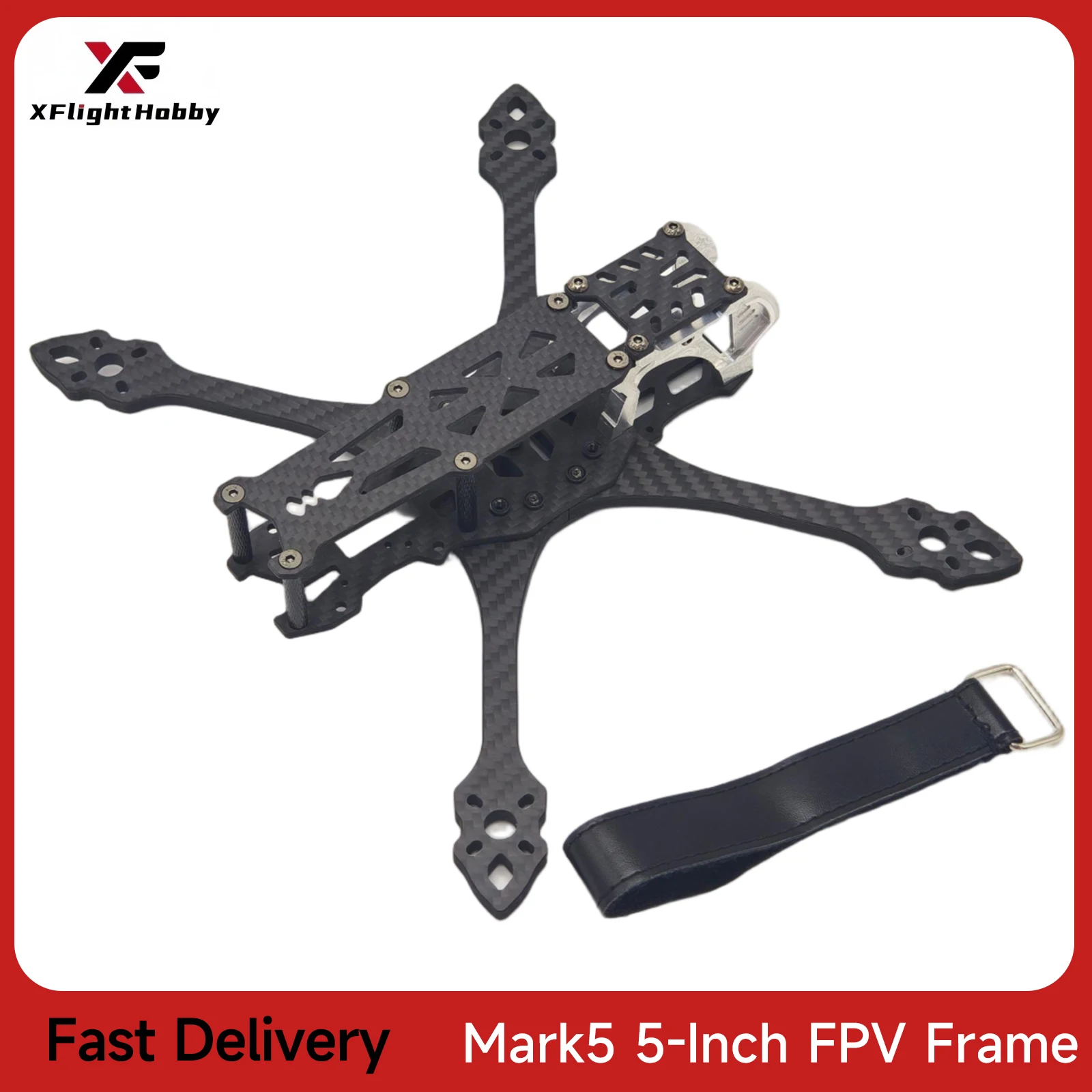 

XFlight Hobby Mark 5 FPV Frame Kit 5 inch 225mm Wheelbase Carbon Fiber for O3/O4 Air Unit RC Quadcopter Racing Drone DIY Parts