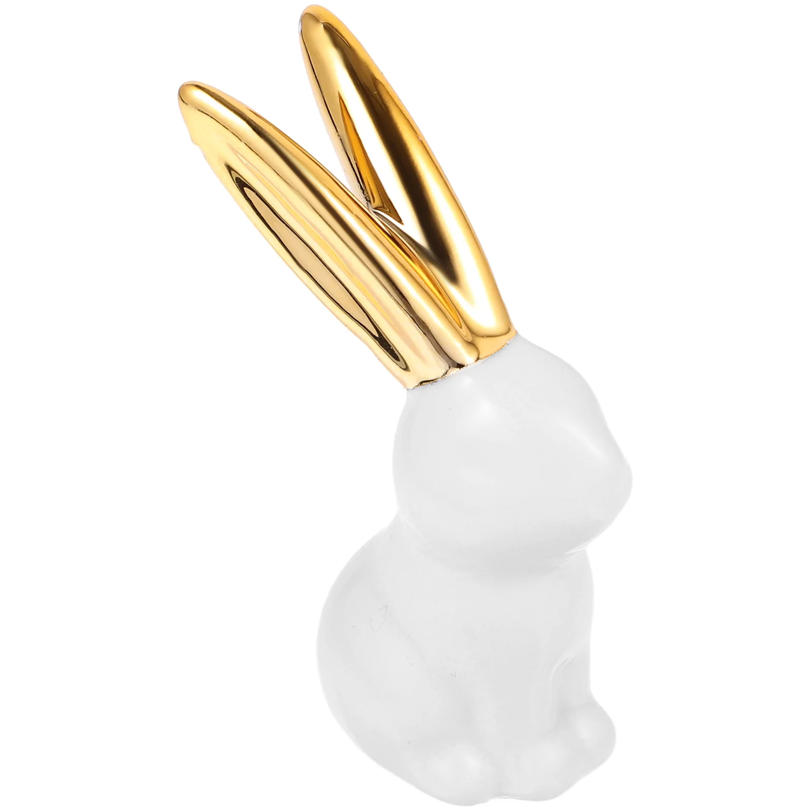 

Ceramic Rabbit Decor Small Animal Sculpture Creative Gift for Festival Home Office Tearoom Dining Room Coffee Shop Library