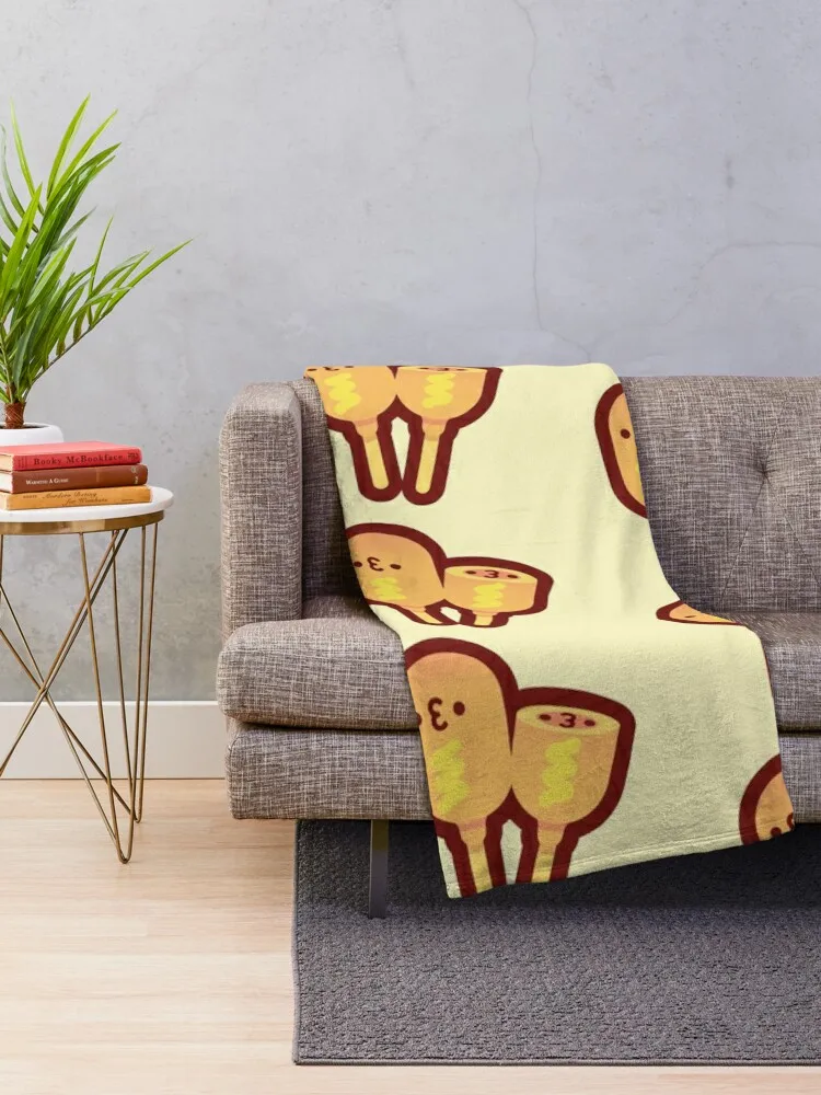 corn dogs Throw Blanket Luxury Brand heavy to sleep Sofas Soft Big Blankets