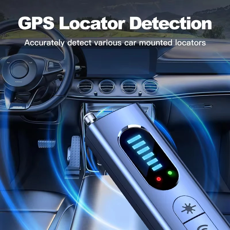 Hidden Camera Detector Anti-Spy Car GPS Tracker Listening Device RF Wireless All Signal Bug Scanner Gadget Security Protection