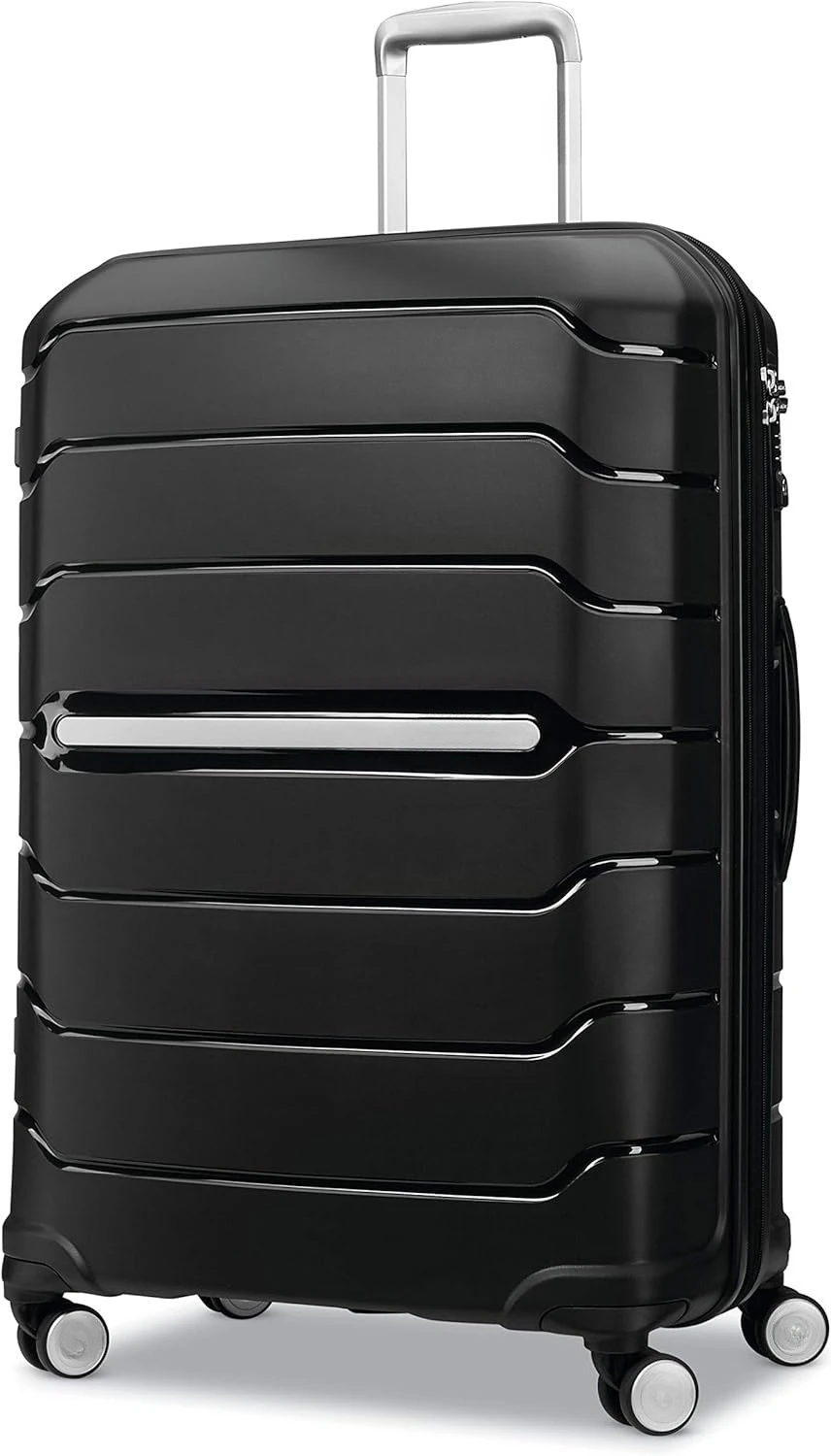

Checked Luggage with Dual 360° Spinner Wheels - TSA Lock,Lightweight Durable Polypropylene Expandable Hardshell - Black