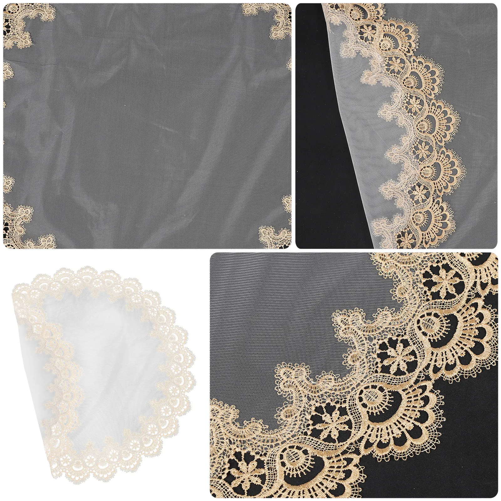 

Floral Lamp Cover Cloth Shade Lace Crochet Night Bedroom Mesh Shades for Table Lamps