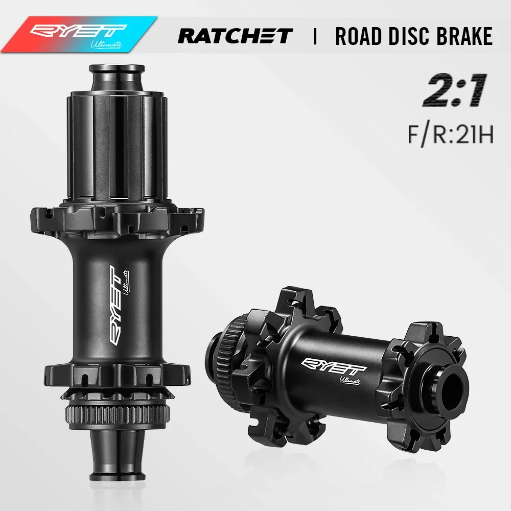 RYET Road Bike Hub 2:1 Straightpull 21H 36T Ratchet Disc Brake HG XDR Centerlock 12x100mm 12x142mm Thru Axle Cycling Wheel Hub