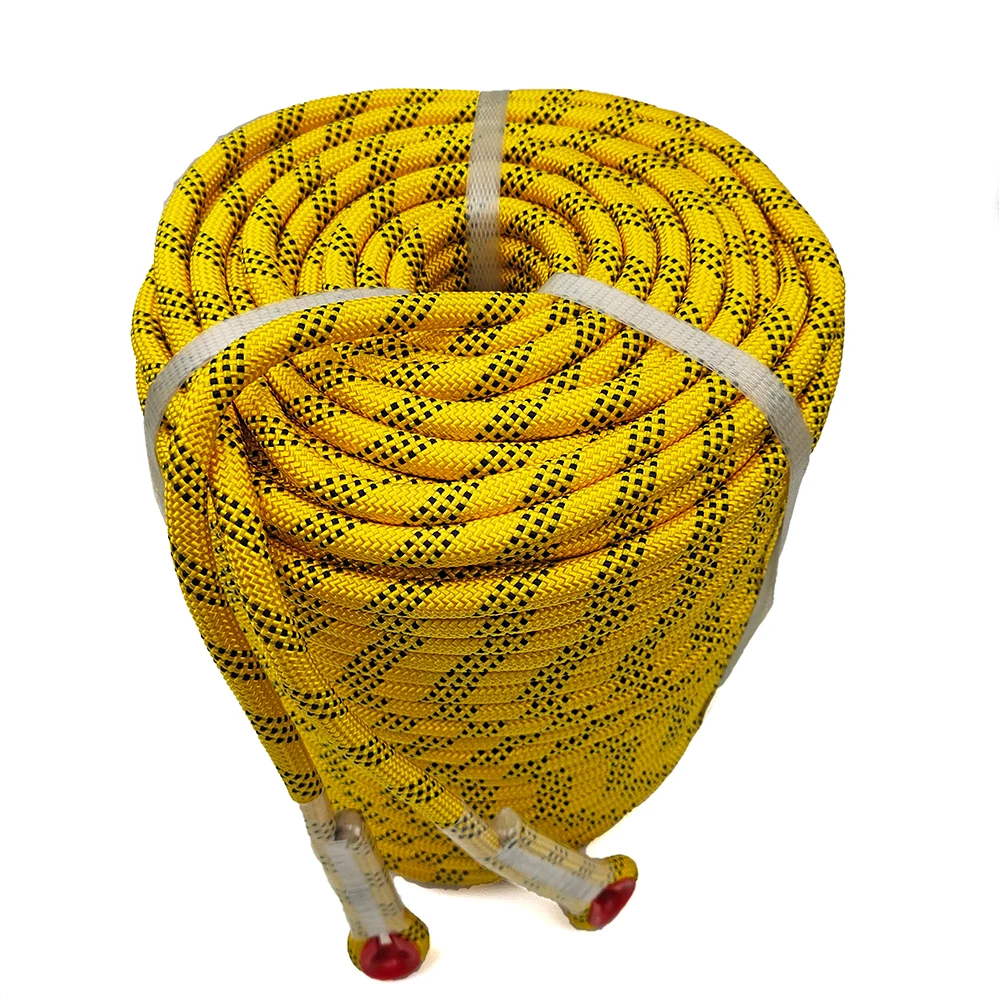 200m 12mm Rock Climbing Rope Tree Climbing Equipment Fire Escape Survival Gear Rescue Outdoor Static Safety Rope