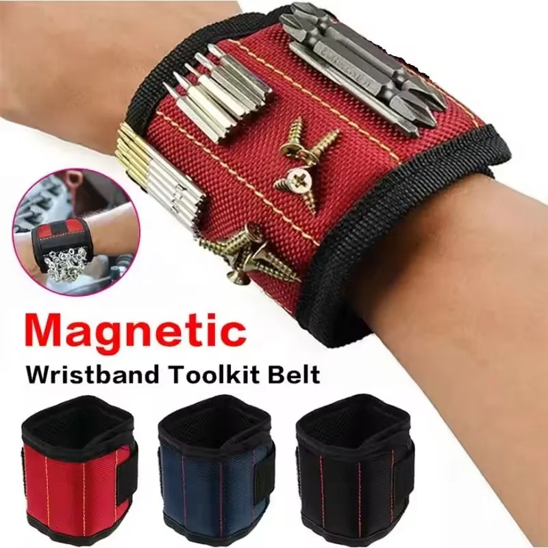 Strong Magnetic Wristband for Holding Screws, Nails, Drilling Bits, Wrist Tool Holder Belts with Magnets, Powerful Tools in Life