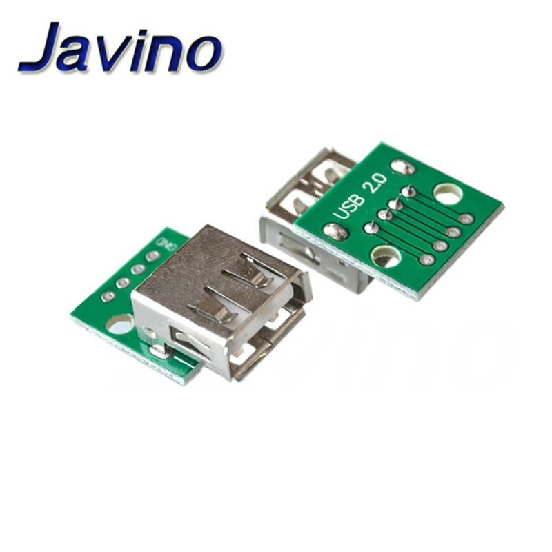5/10 sztuk typ A żeńskie złącze USB2.0 na DIP 2.54MM PCB Adapter złącza konwertera