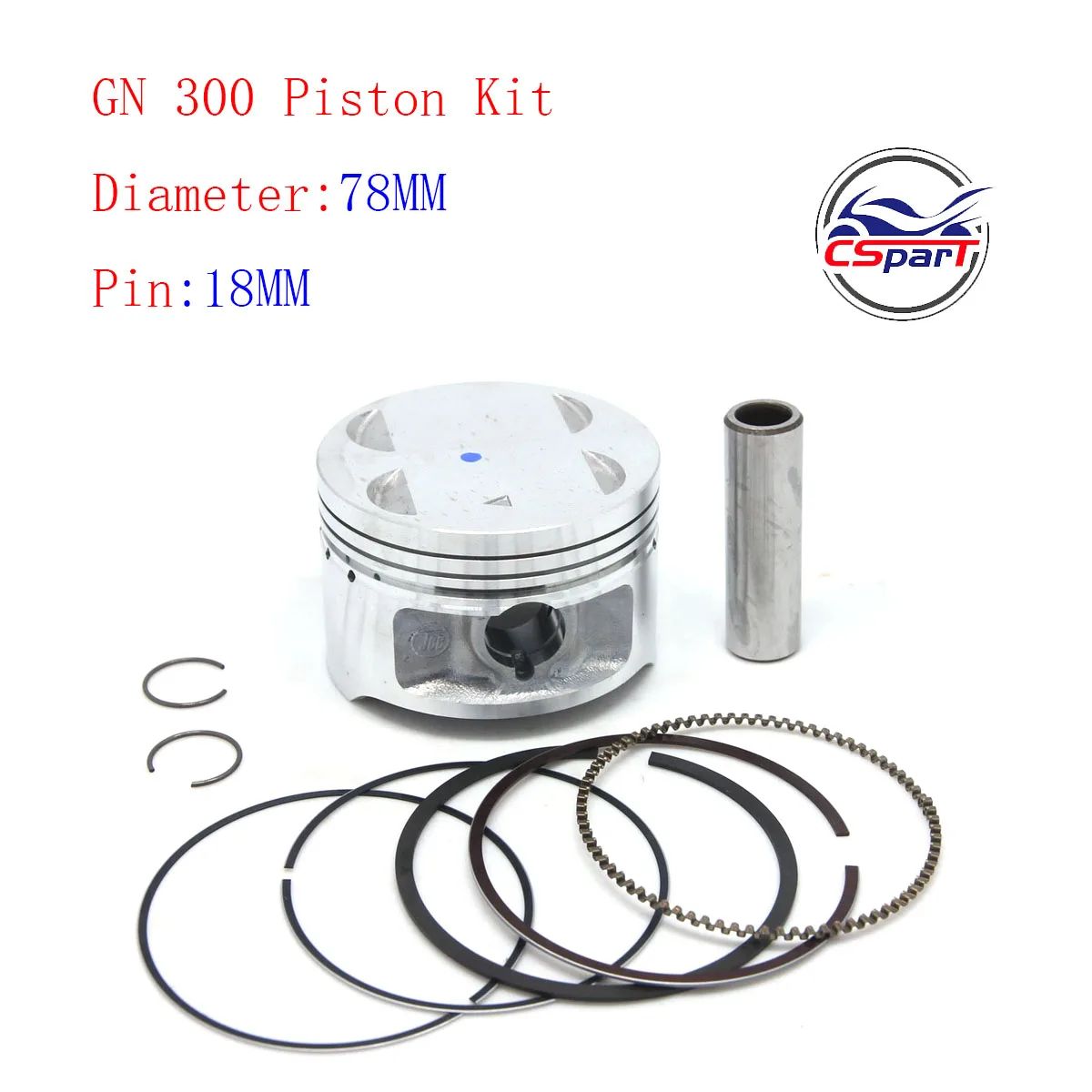 GN250 GN300 72MM 78MM 18MM Piston Kit Ring Gasket For 250 250CC 300 300CC  Loncin Suzuki ATV Dirt Bike Parts