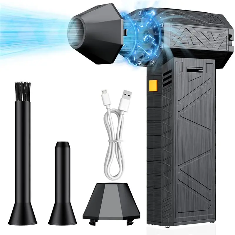 

A69X-пылесос со сжатым воздухом, 130 000 об/мин, супермощный вентилятор, мини-вентилятор, электрическая воздушная тряпка для чистки клавиатуры, ПК, автомобиля