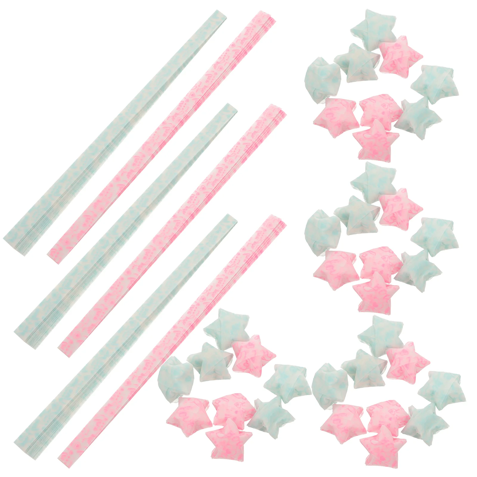 

300PCS Origami Star Folding Papers Glow in the Dark Star Papers for DIY Craft (Random Color)