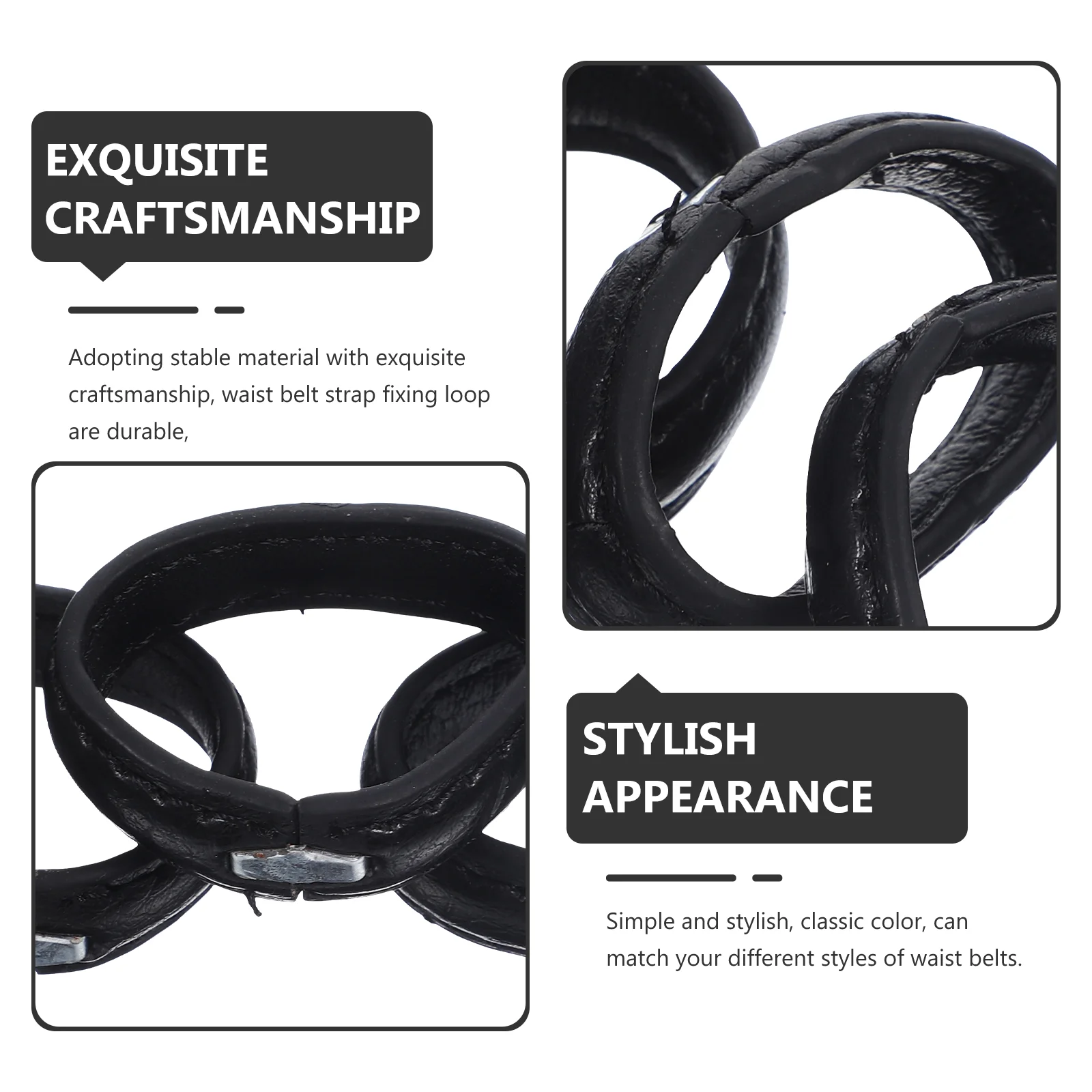 3 Pcs Waist Belt Loops Belts Retainer for Men Men\'s Strap Retainers Keeper Keepers Accessories Circle Heavy Duty