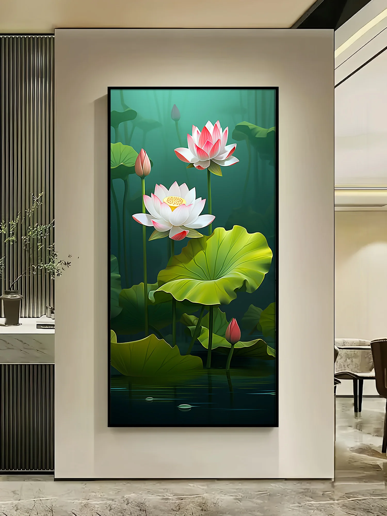Corridor Hanging Paintings Entrance Decoration Paintings Simple And High-end LED With Lights Corridor Living Room Mural Lights