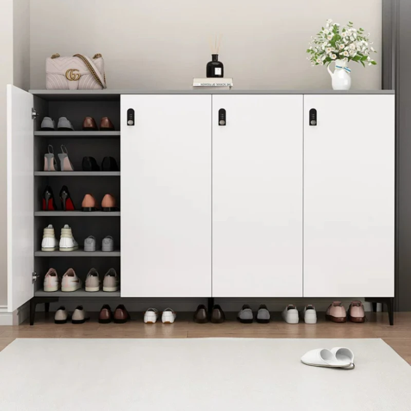 

Display Walnut Modern Shoe Cabinet Wooden Entrance Organizers White Shoe Cabinet Display Farmhouse Racks Living Room Furniture