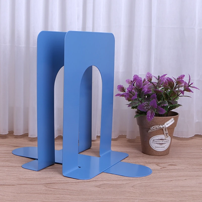 

Simple Style Metal Bookends Support Holder Desk Stands For Books Lightweight Durable Non-Slip Book Holders Dropshipping