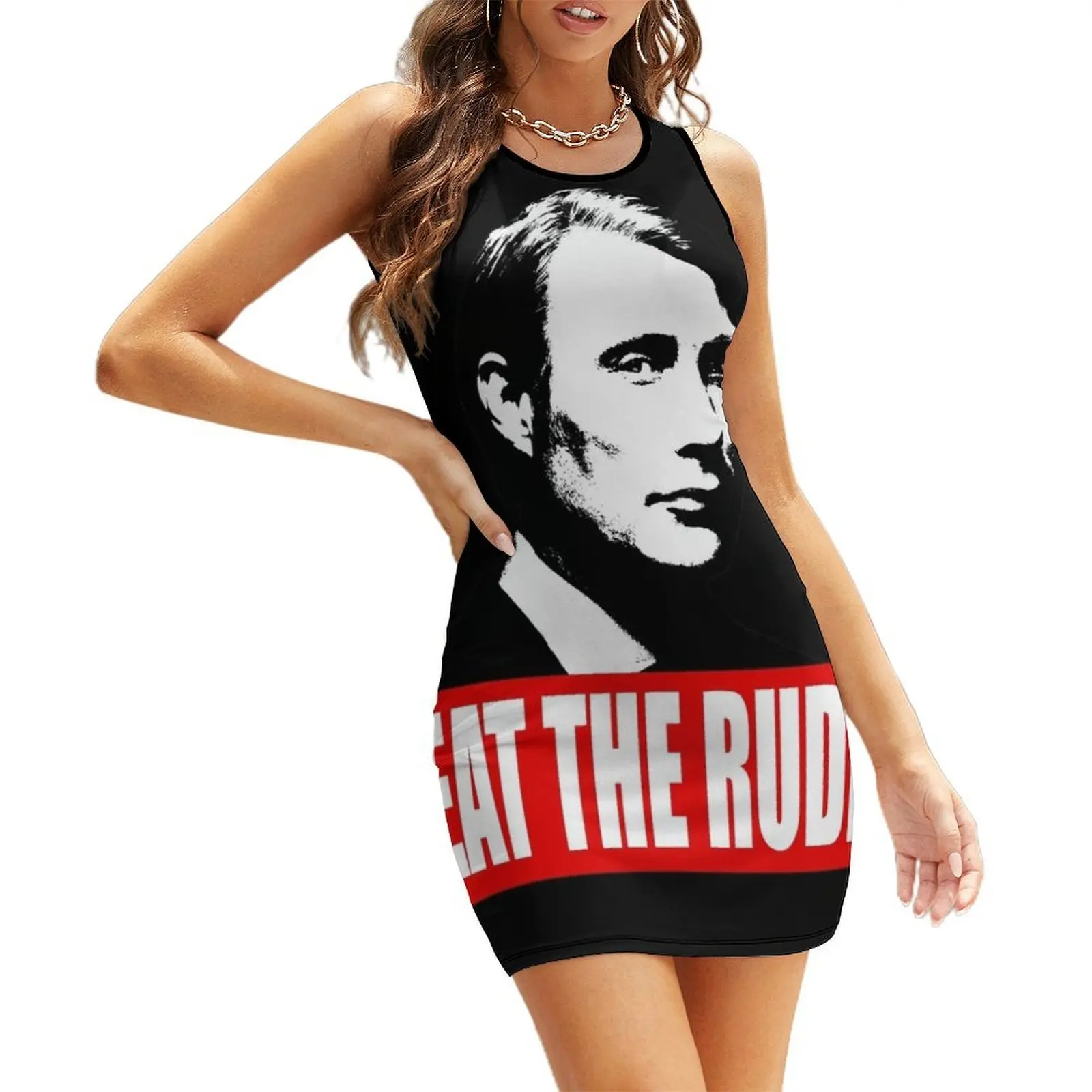

EAT THE RUDE - Hannibal [Dark Background] Sleeveless Sundress Woman clothes Beachwear wedding dresses for woman