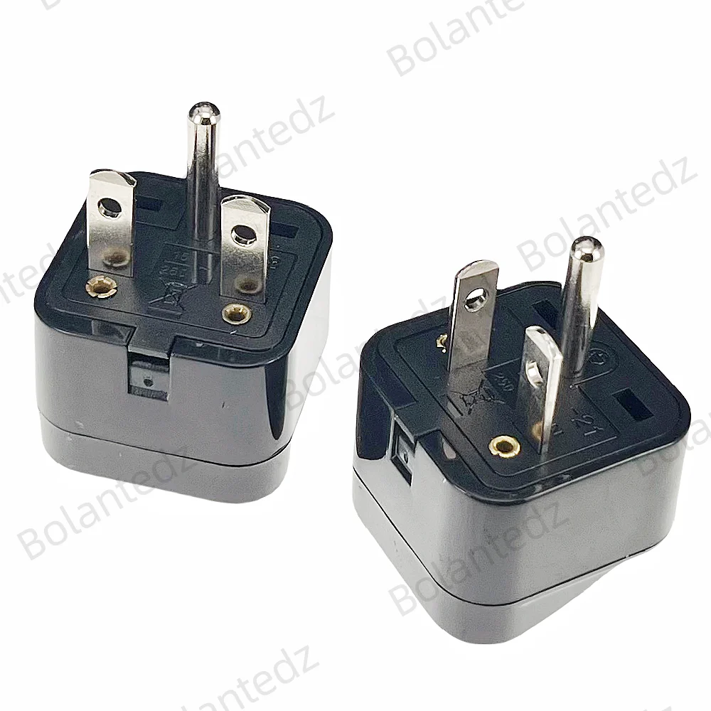 1Pc T-type electric power plug NEMA 6-15P/6-20P 250v 15A Universal america Grounded 3 Pin AC Plug US Canada japan Travel Adapter