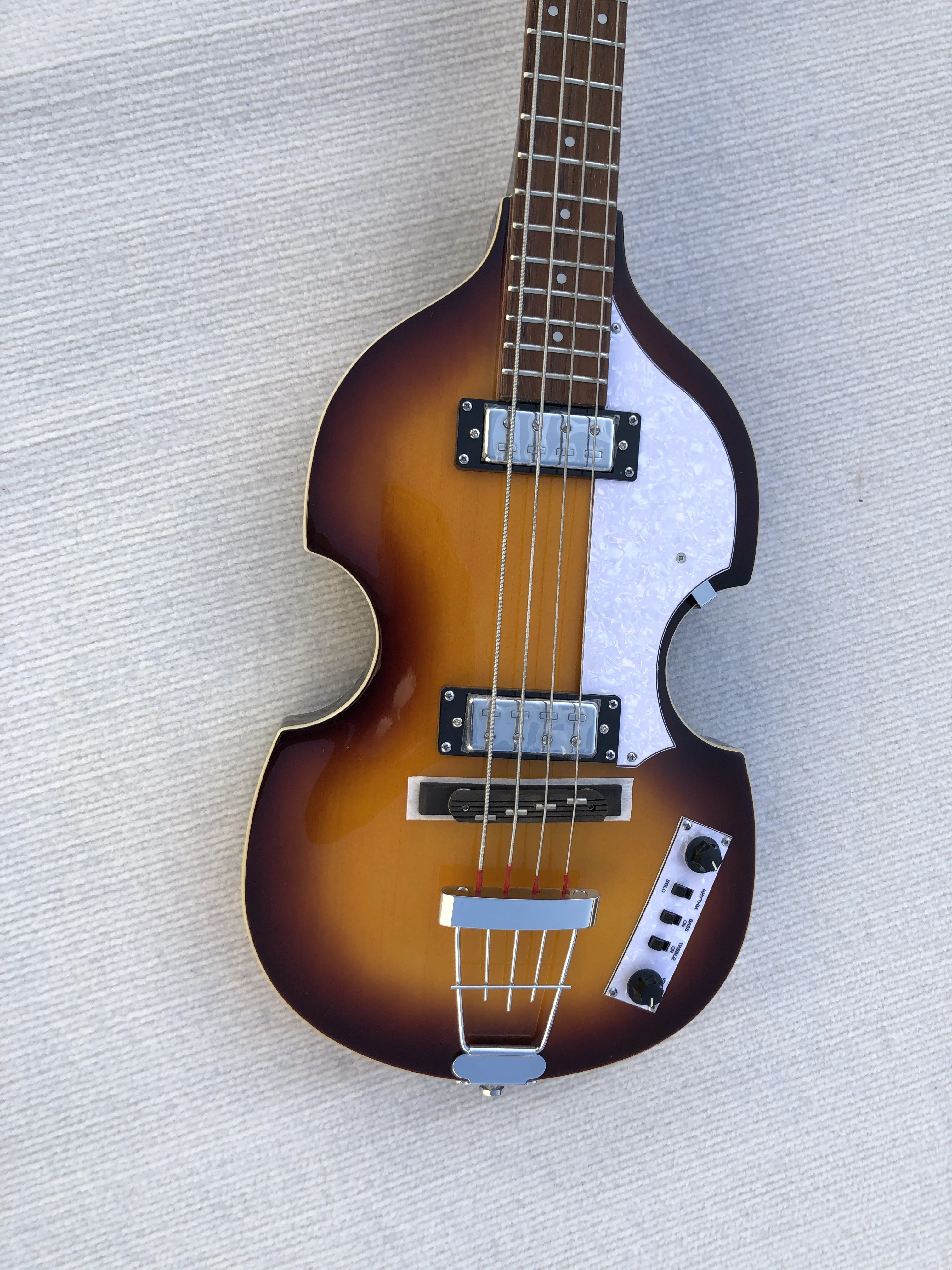 Hofner 4 Strings HI-B-PE Electric Bass Guitar Flame Maple Back Glossy Finished in Stock Discount Free Shipping