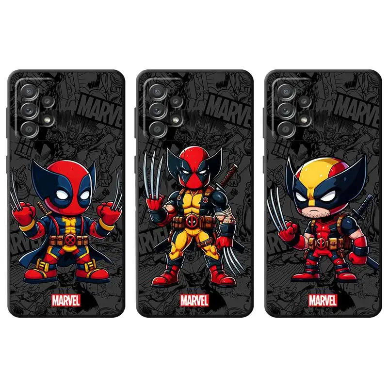 phone Cases for Samsung Galaxy S21 S23 Ultra FE case S20 S24 S10Plus S9 S21 funda Antiscratch cover Cartoon Deadpool Wolverine