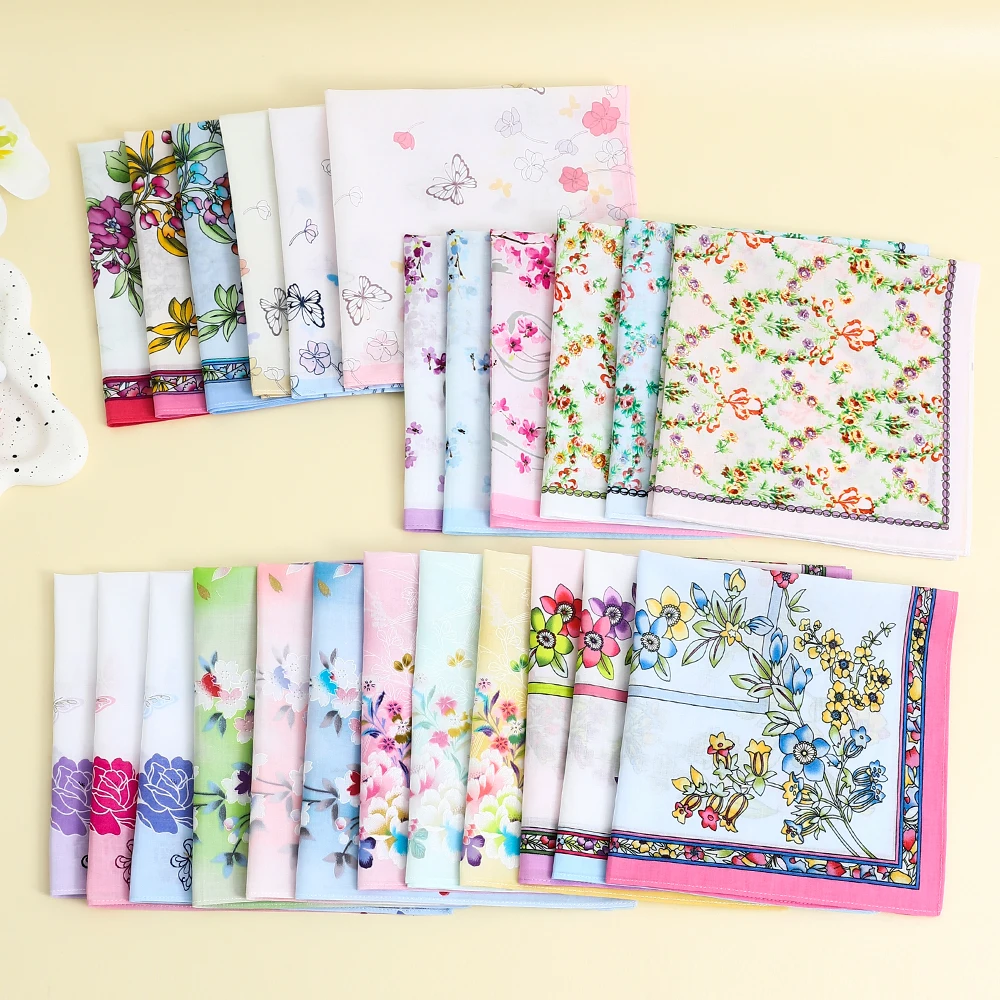 6 عبوات من مناديل نسائية أنيقة، سروال مربع بجيب قلاب ناعم ومريح، لوازم الزفاف، وشاح مربع ماص للماء ومسح العرق، وشاح حريري رقيق #2