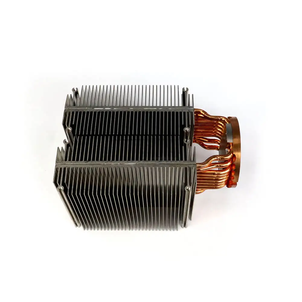 Dongguan Custom 500w Aluminum Fins Led Sink With 10 Pipe Fast Aluminum Copper Fin Heat Pipe Heatsink