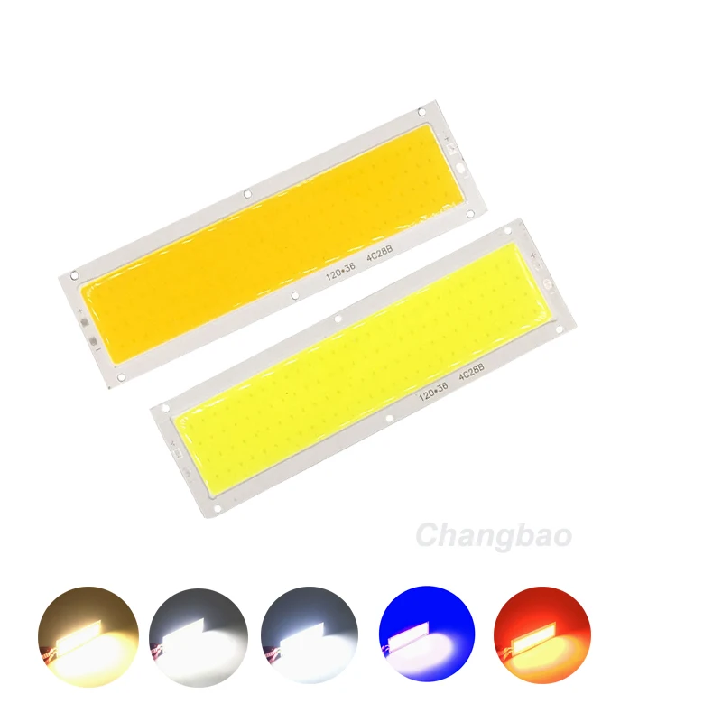 120x36mm 12V 10W RGBW COB High-brightness LED Rigid Strip Bar High Power LED Panel