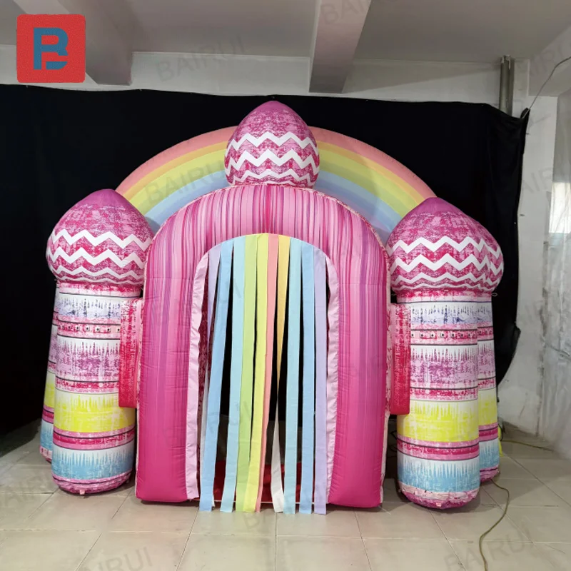 

Inflatable castle arch, equipped with a blower, as a decoration item for outdoor shopping mall square theme activities