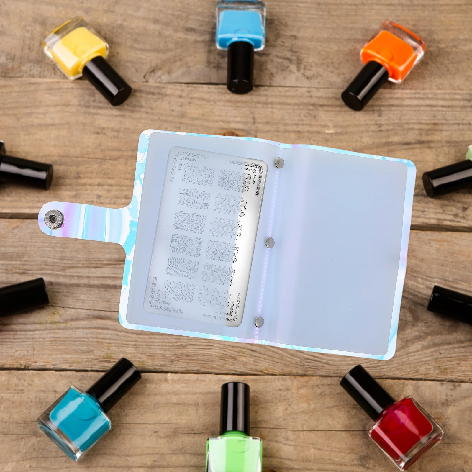 

Transparent Art Sticker Storage Book Clear Organizing Album For Nail Decals Display Waterproof Protection Nail Salon Tool