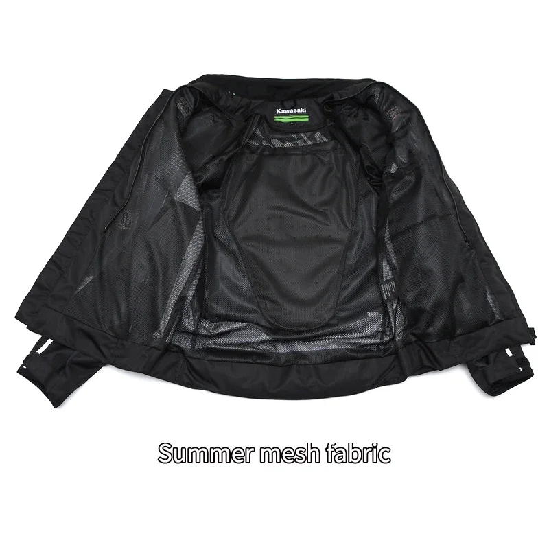 Brand new Kawasaki cycling windproof jacket, anti drop waterproof motorcycle riding suit