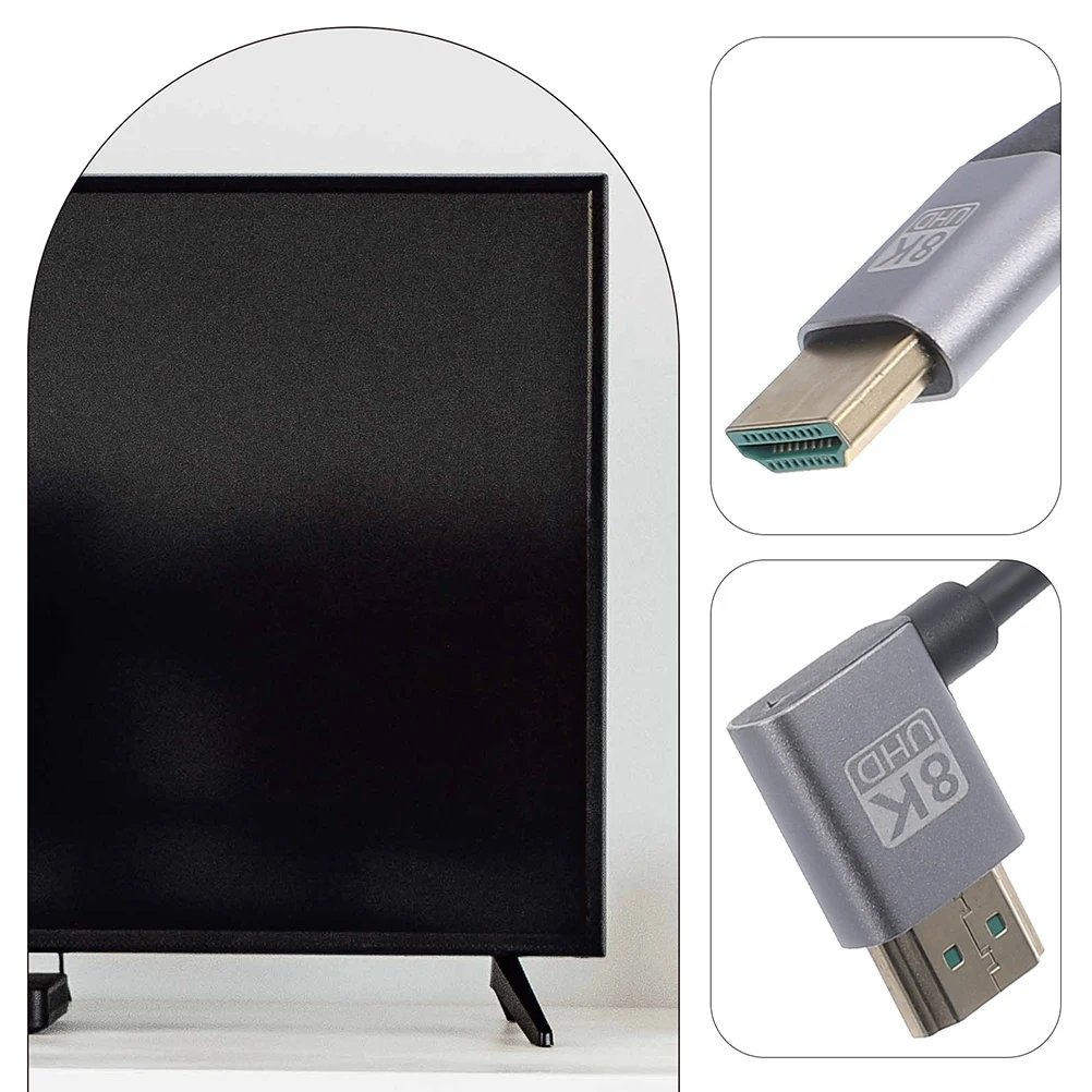 

Monitor Connection Cable Display Cables Male Video Cord Right Angle Coax Laptop Component Wire Adapter