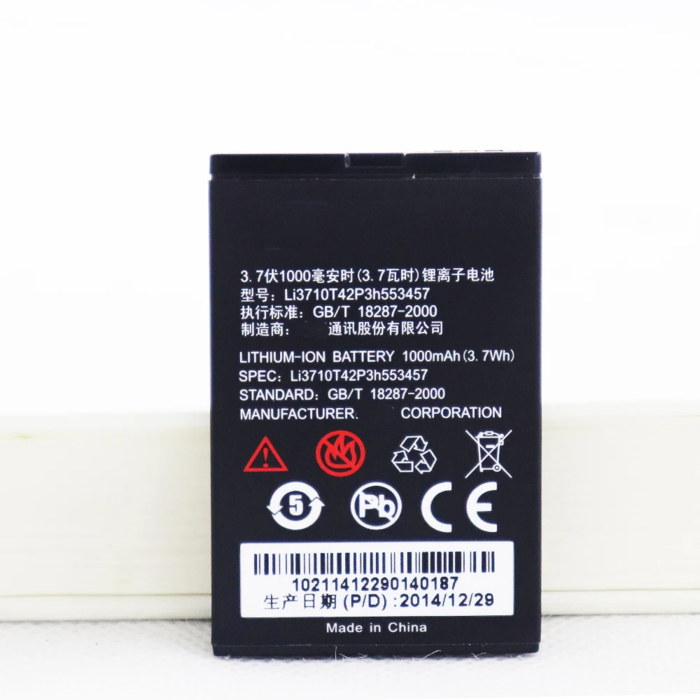 1000mAh Li3710T42P3h553457 Battery For ZTE ZTE S100 S189 C360 C361 N600 N606 C170 H520 V16