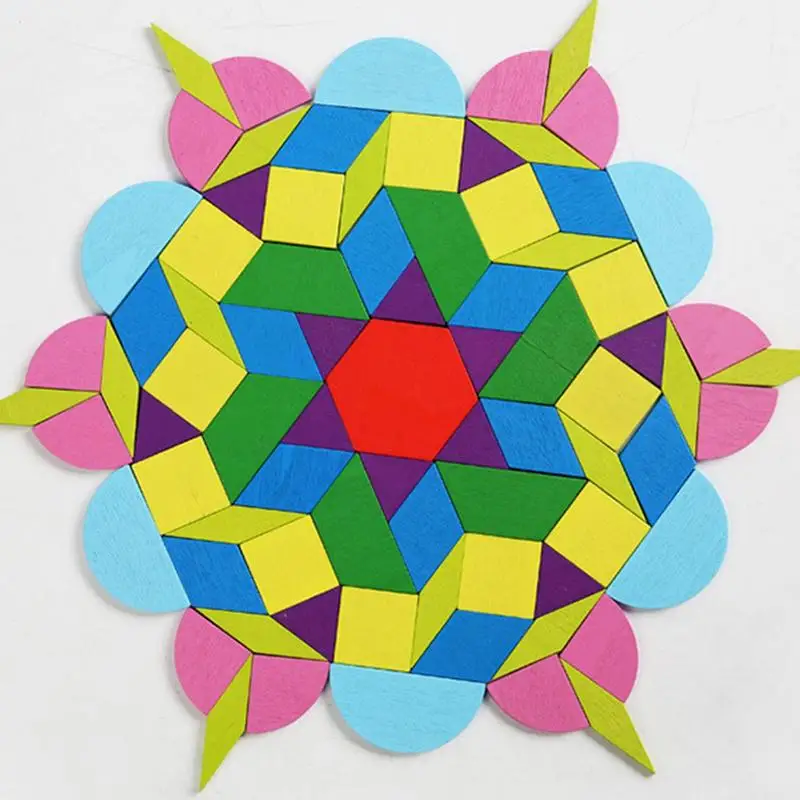 En bois Tangram Puzzle Géométrique Forme Modèle Blocs De Bonne Qualité Pensée Formation Jeu Apprentissage Puzzles Éducatifs Pour Les Enfants