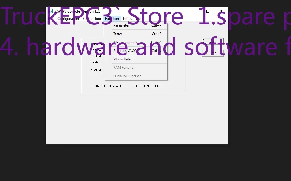TruckEPC3 ZAPI WIN Console Version 1.20