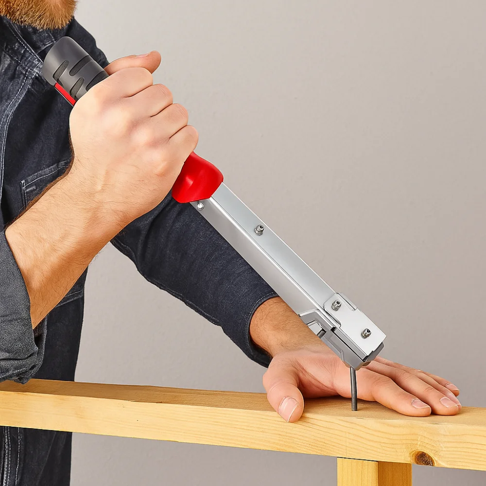 

Fixed Wiring Handheld Hammer Tacker Stapler Automatic Nail Feeding Device Quick Nailing Door Type Stapler