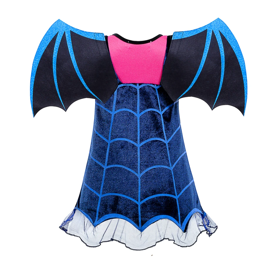 Vampire Nana Cosplay Dress Children Bat Wing Dress With Mask Headband Christmas Halloween Costume Child