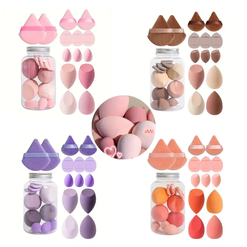 Super Soft Makeup Sponges Set with Storage Jar Blender Sponges Cosmetic Beauty Tools Accessories Makeup Products