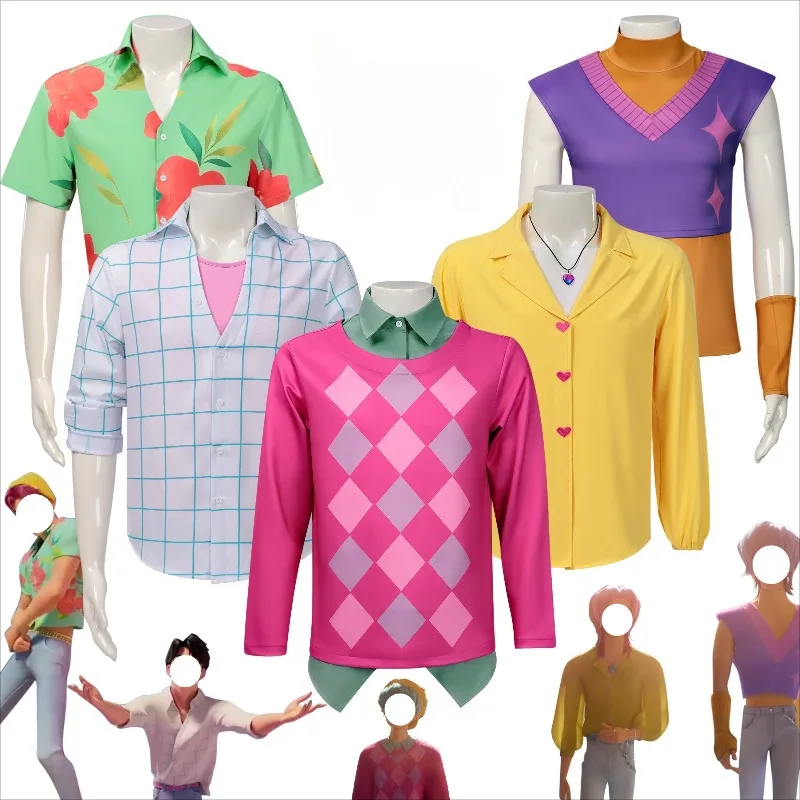 

Anime KPop Demon Cosplay Hunters Costume Saja Boys Clothes Colorful Shirt Stage Performance Outfits for Men Theme Party