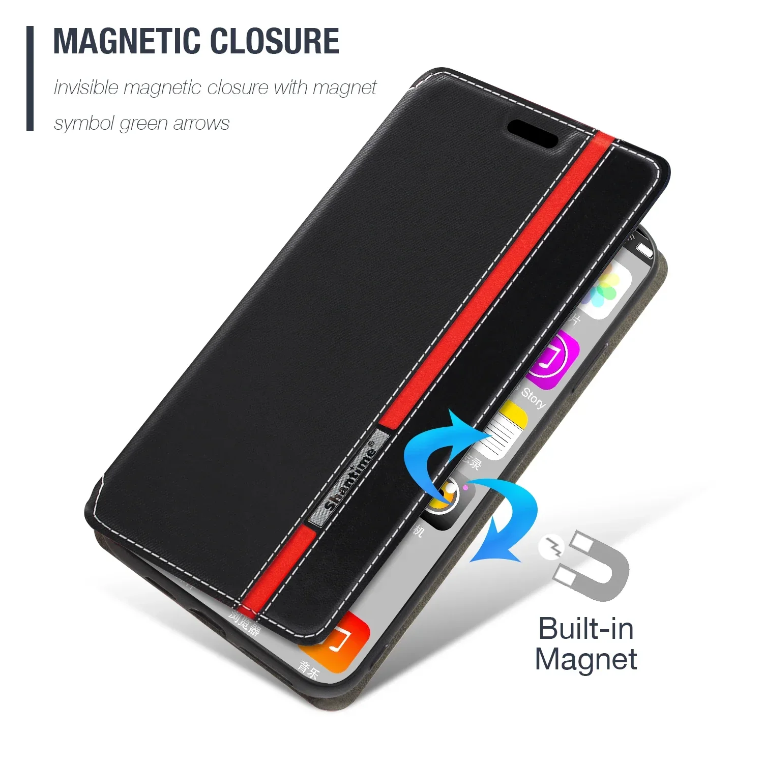 For OPPO Realme GT Neo 6 SE 5G Case Fashion Magnetic Closure Flip Case Cover with Card Holder For Realme GT 6 5G Global RMX3851