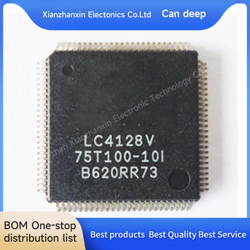 1PCS/LOT LC4128V-75T100-10I LC4128V-75T100 LC4128V QFP100 Logic device chips in stock