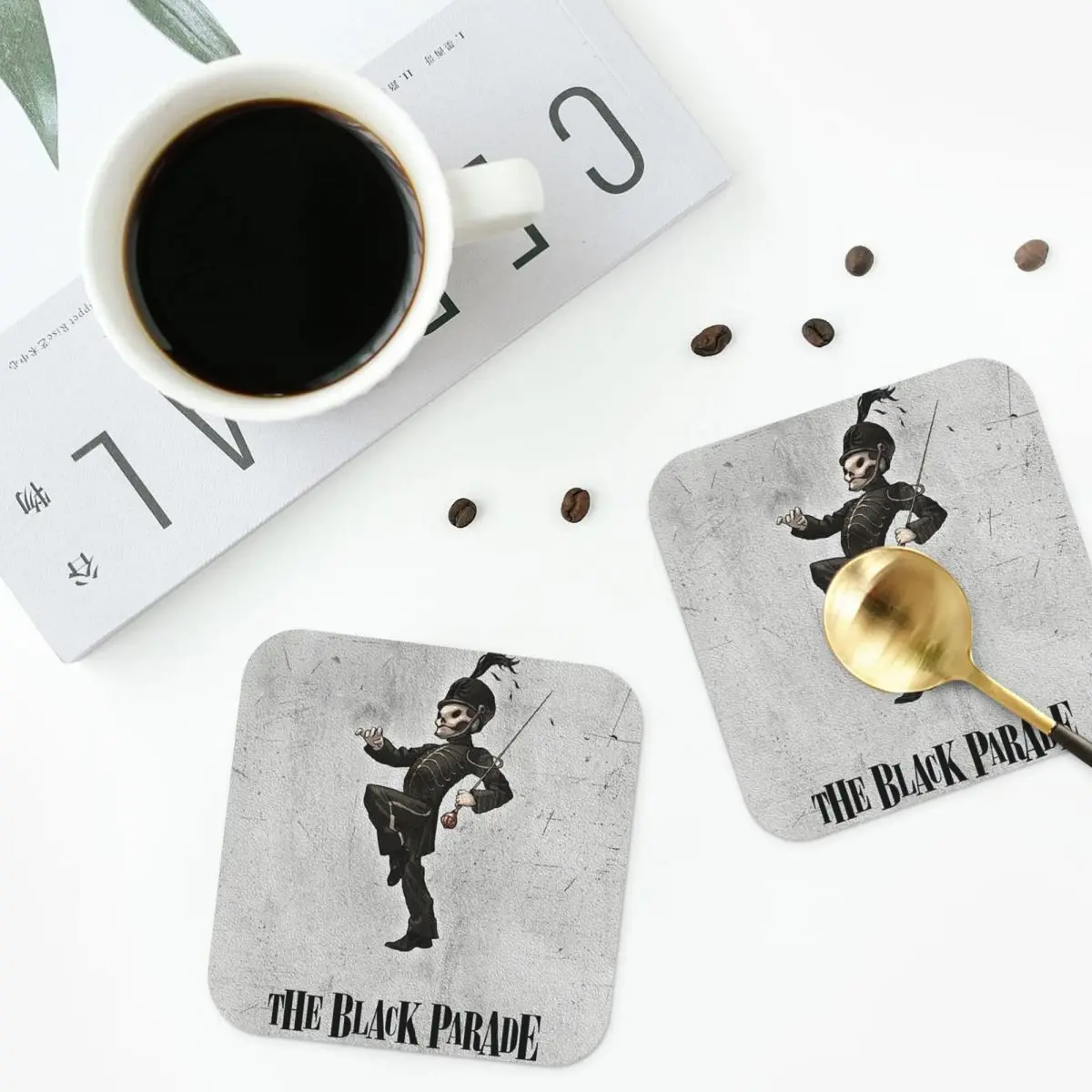 

My Chemical Romance Подставки Кухонные салфетки Водонепроницаемые изоляционные коврики для чашек Кофейные коврики для декора Домашняя посуда Подушечки Набор из 4 шт.