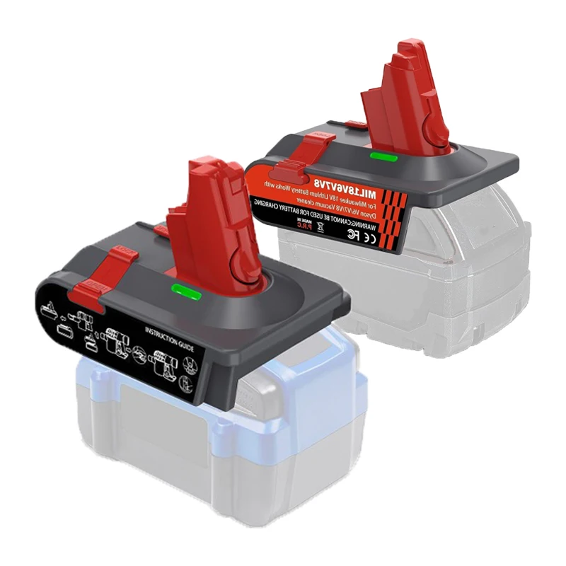 3-in-1 Battery Adapter Converter for Makita/Milwaukee/Kobalt 18V Lithium-ion Batteries for Dyson V6V7V8 Series Vacuum Cleaners