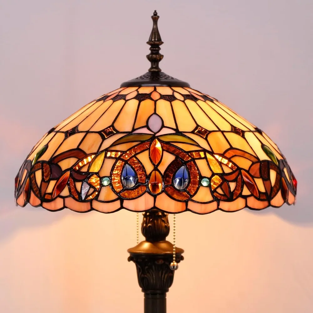

Напольная Лампа Тиффани из викторианского стекла, настольная лампа для чтения, дюймов, антикварные столбы, угловые лампы, Декор Светильник
