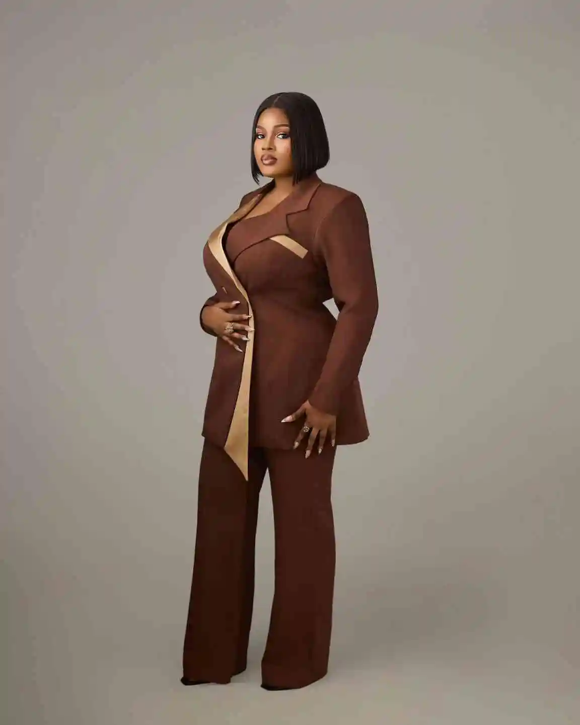 Unique Design Splicing Women Suits 2 Pieces Jacket Pants Double Breasted Lady Business Office commuting Customized