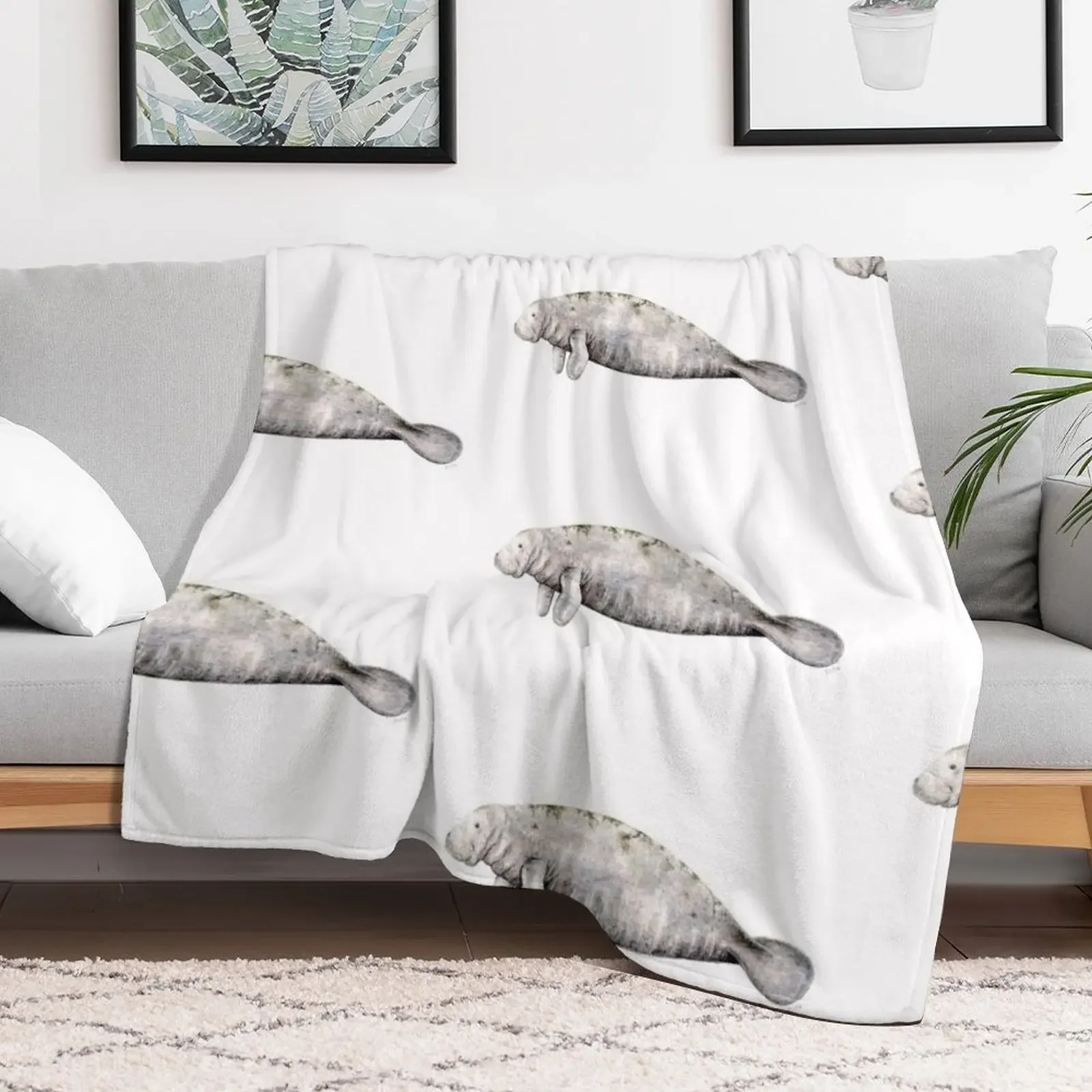 Manatee Throw Blanket Blankets For Bed sofa bed Blankets