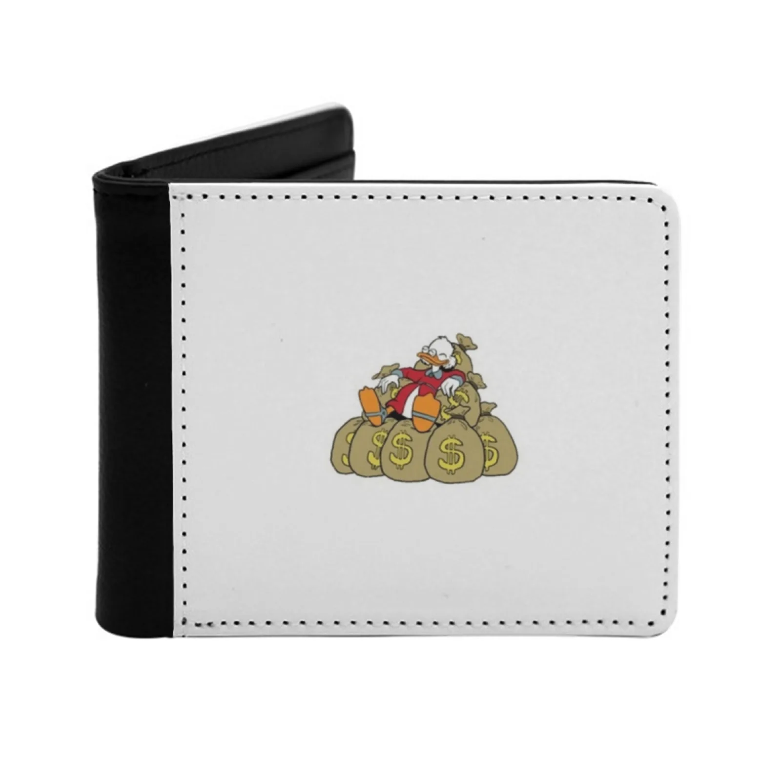 Scrooge Men Fashion Wallets Short Purses Cards Id Holder Money Wallet Scrooge Mcduck Money Rich Relax Personalized Print