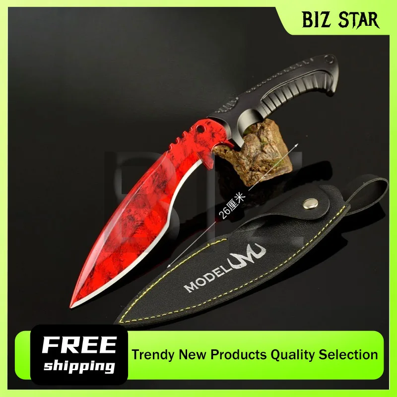 26 cm/10,24 in GO Spiel Peripherie Waffe Modell Metall Gurkha Messer Leder Abdeckung Version Spielzeug Schwerter Ornamente Desktop Display geschenke