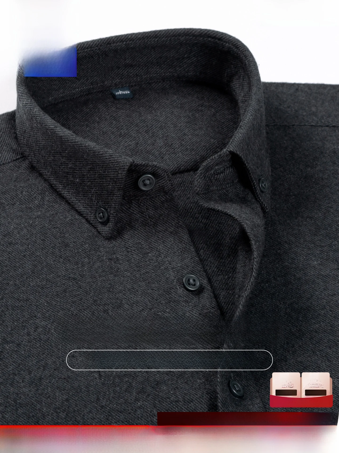 Pure Cotton Double-Sided Brushed Long Sleeve Button-Up Men's Shirt Retro Business Style Casual Fashion Urban Wear Autumn New ...