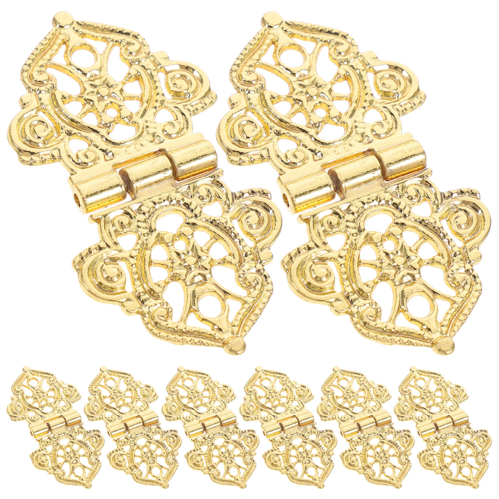 

8Pcs Metal Hinges for Wooden Jewelry Boxes Cabinets Decorative Hardware Accessories Small Storage Boxes