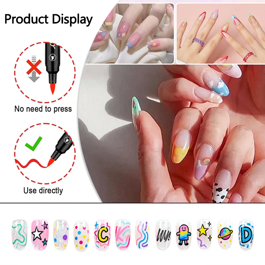 

24/48/72-Color double-headed two-color acrylic marker, soft-headed drawing pen, art-specific hand-painted DIY manicure